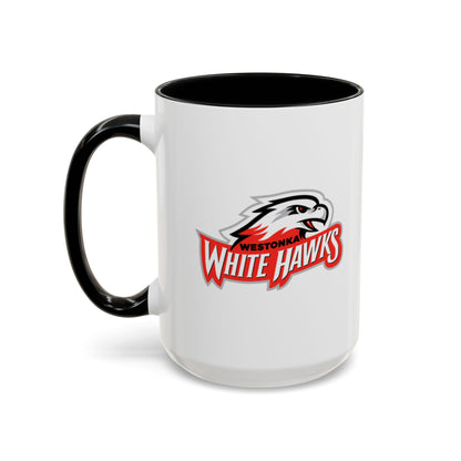 Mound Westonka White Hawks Accent Coffee Mug - Stylish 15oz or 11oz