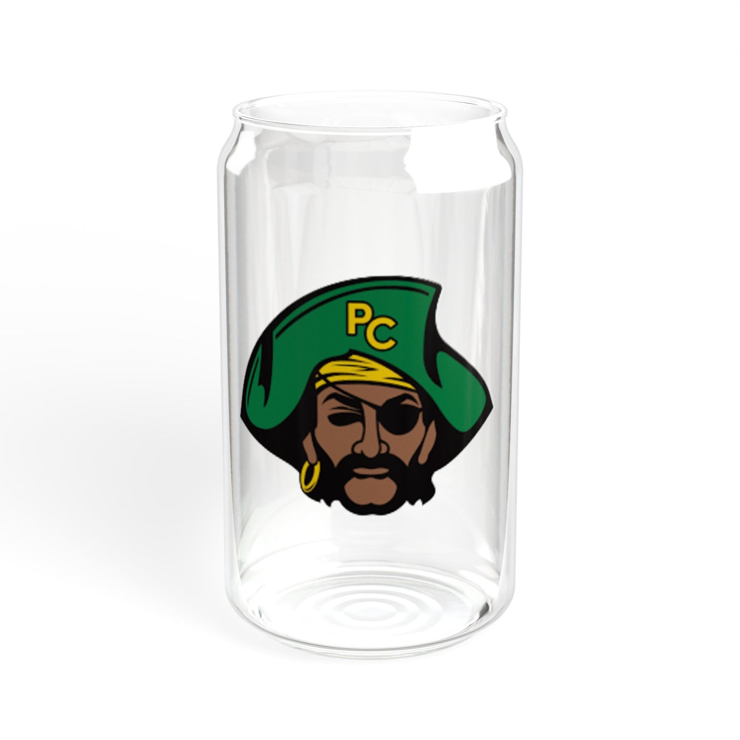 Park Center Pirates-Themed Sipper Glass with Bamboo Lid - 16oz Drinking Jar