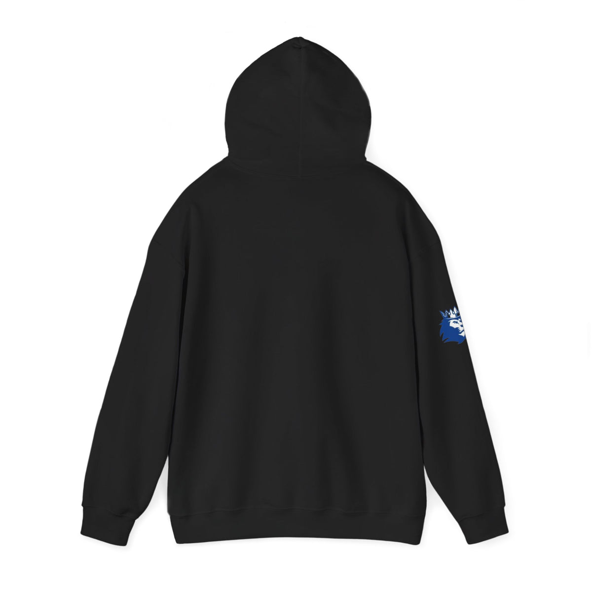 Hopkins Royals Block White Sweatshirt with Logo on Sleeve