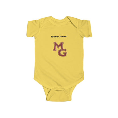 Maple Grove Crimson Infant Bodysuit - Cute Baby Clothes for Sports Fans