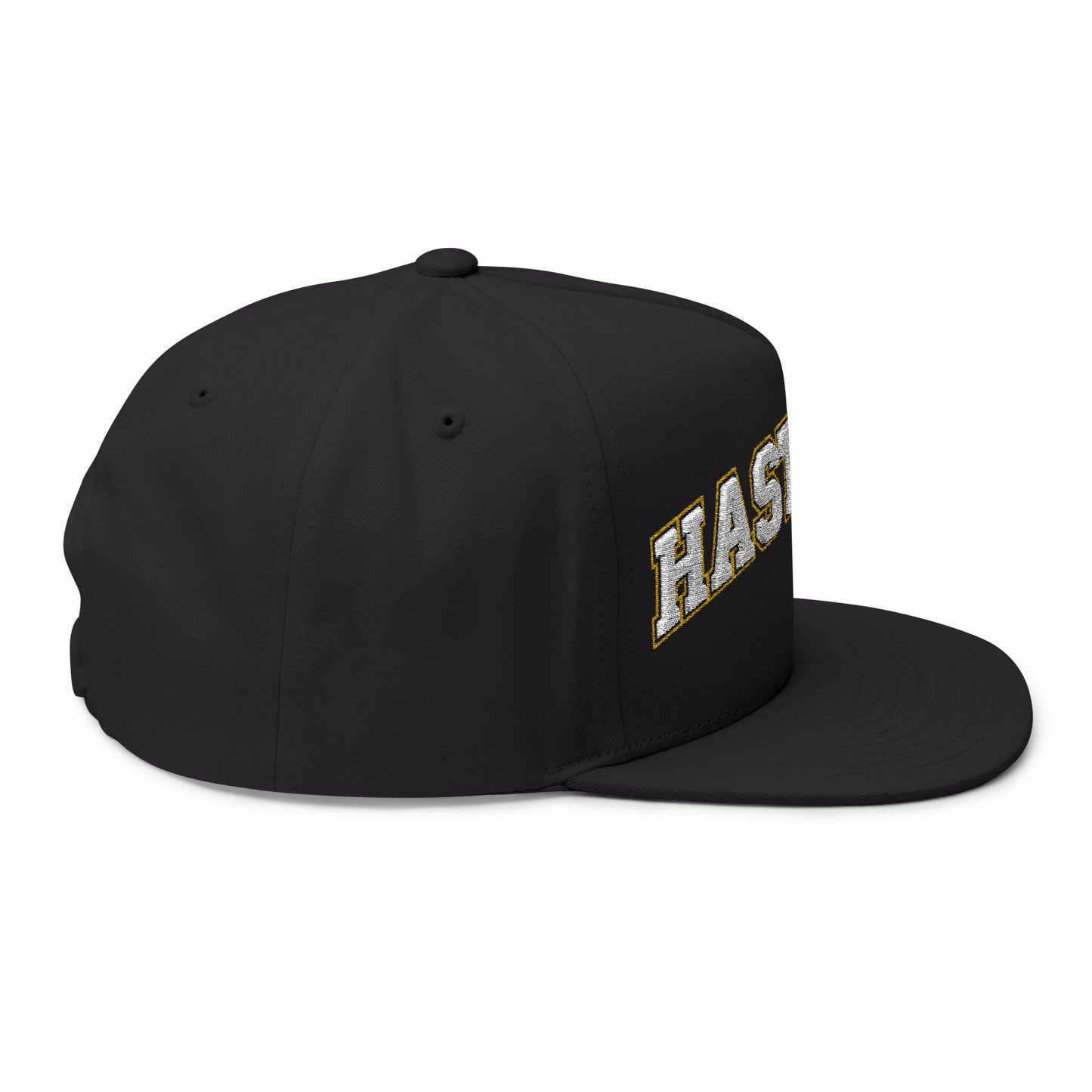 Hastings Raiders Embroidered White Text Flat Bill Cap — School Spirit Snapback