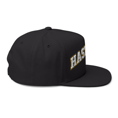 Hastings Raiders Embroidered White Text Flat Bill Cap — School Spirit Snapback