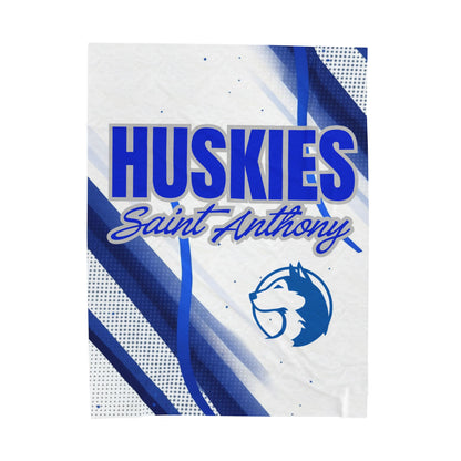 Saint Anthony Huskies Velveteen Plush Blanket