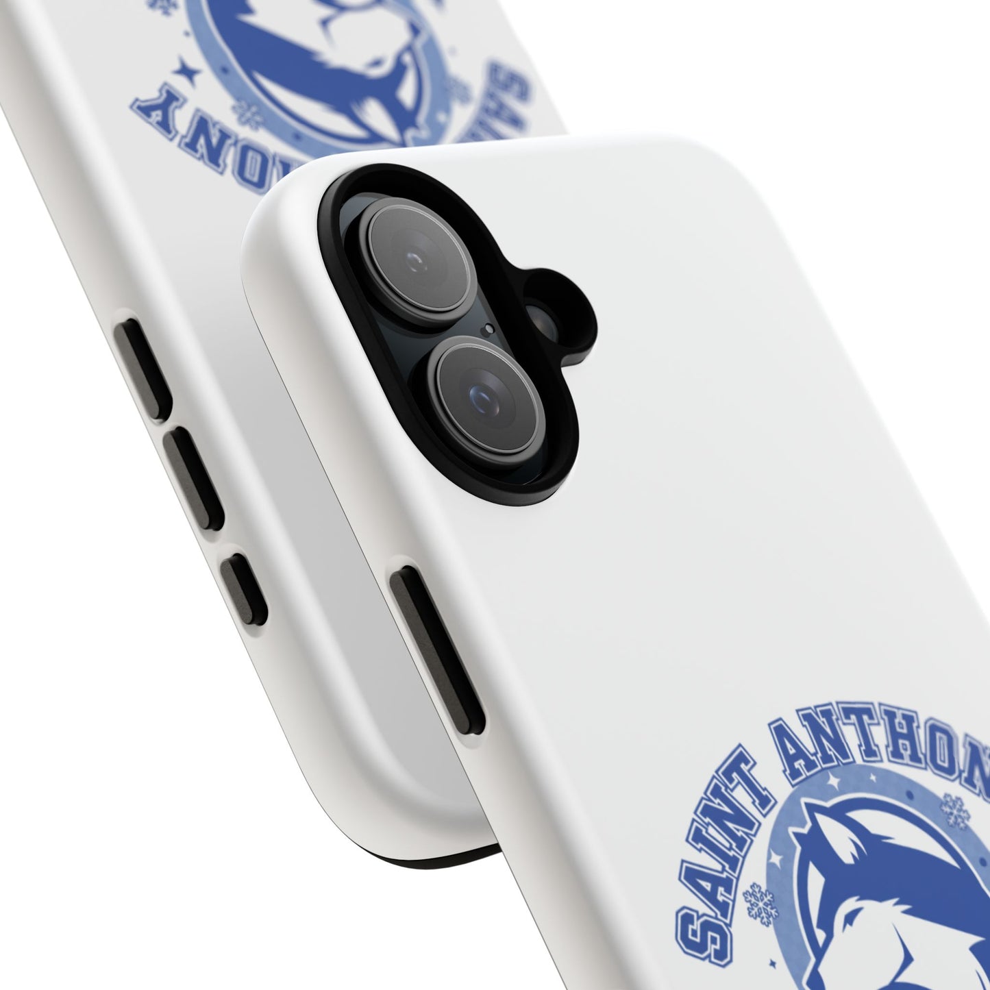 Saint Anthony Huskies Tough Phone Case — Protective White Phone Cover with Husky Logo