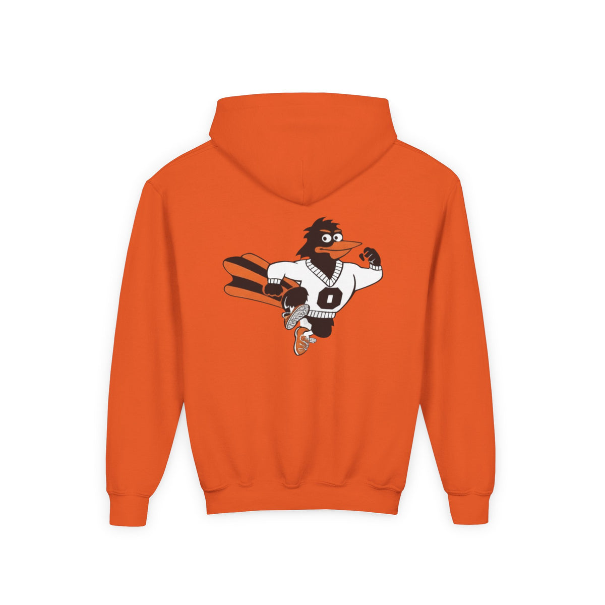 Youth Hooded Sweatshirt - 'Osseo Orioles' Design - Oriole on Back
