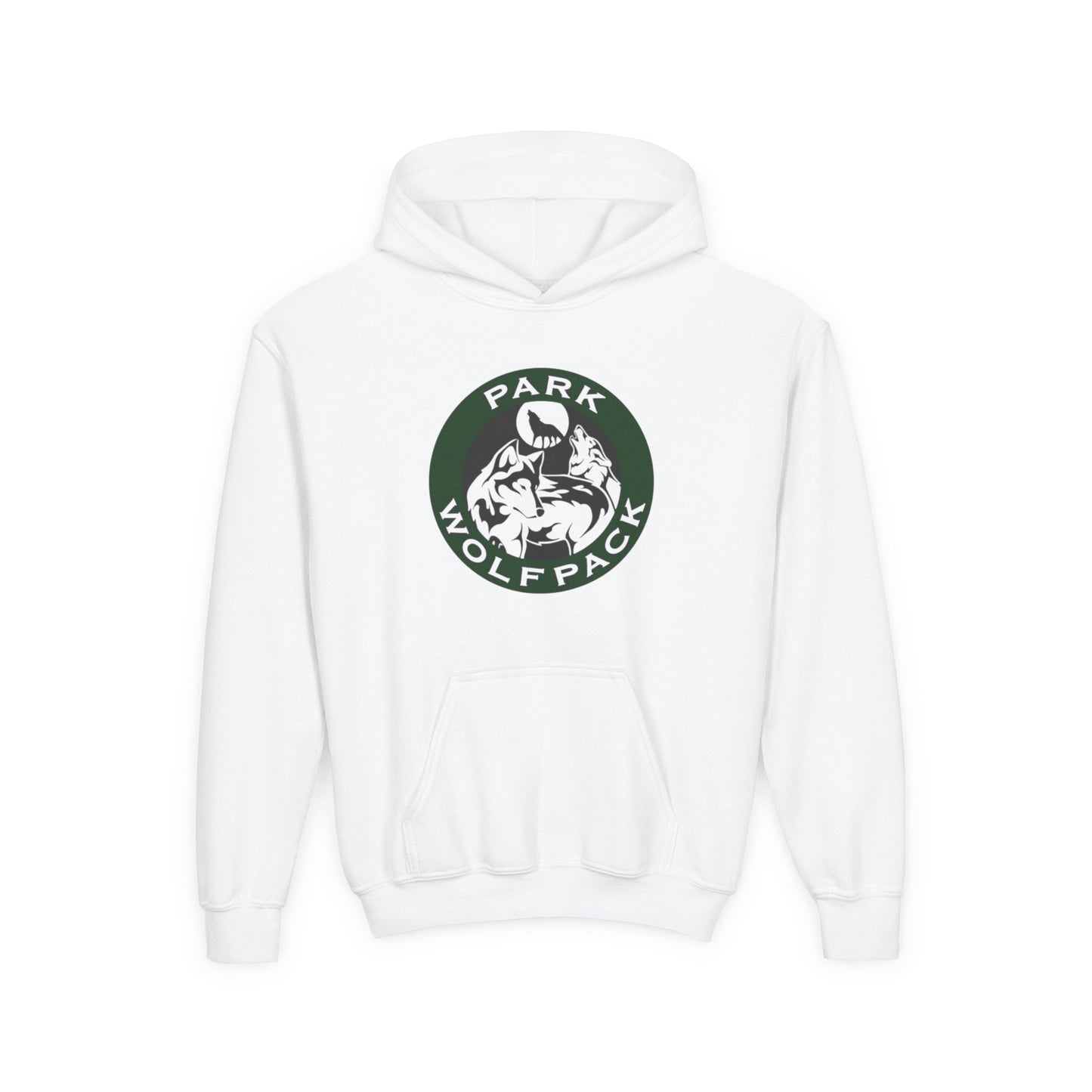 Youth Heavy Blend Hoodie - Park Wolfpack Design
