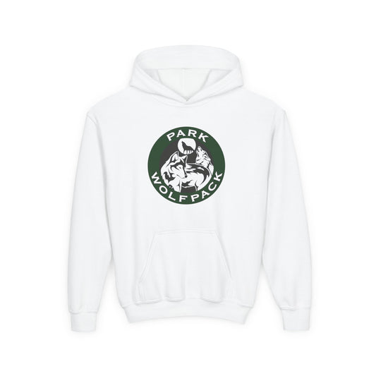 Youth Heavy Blend Hoodie - Park Wolfpack Design