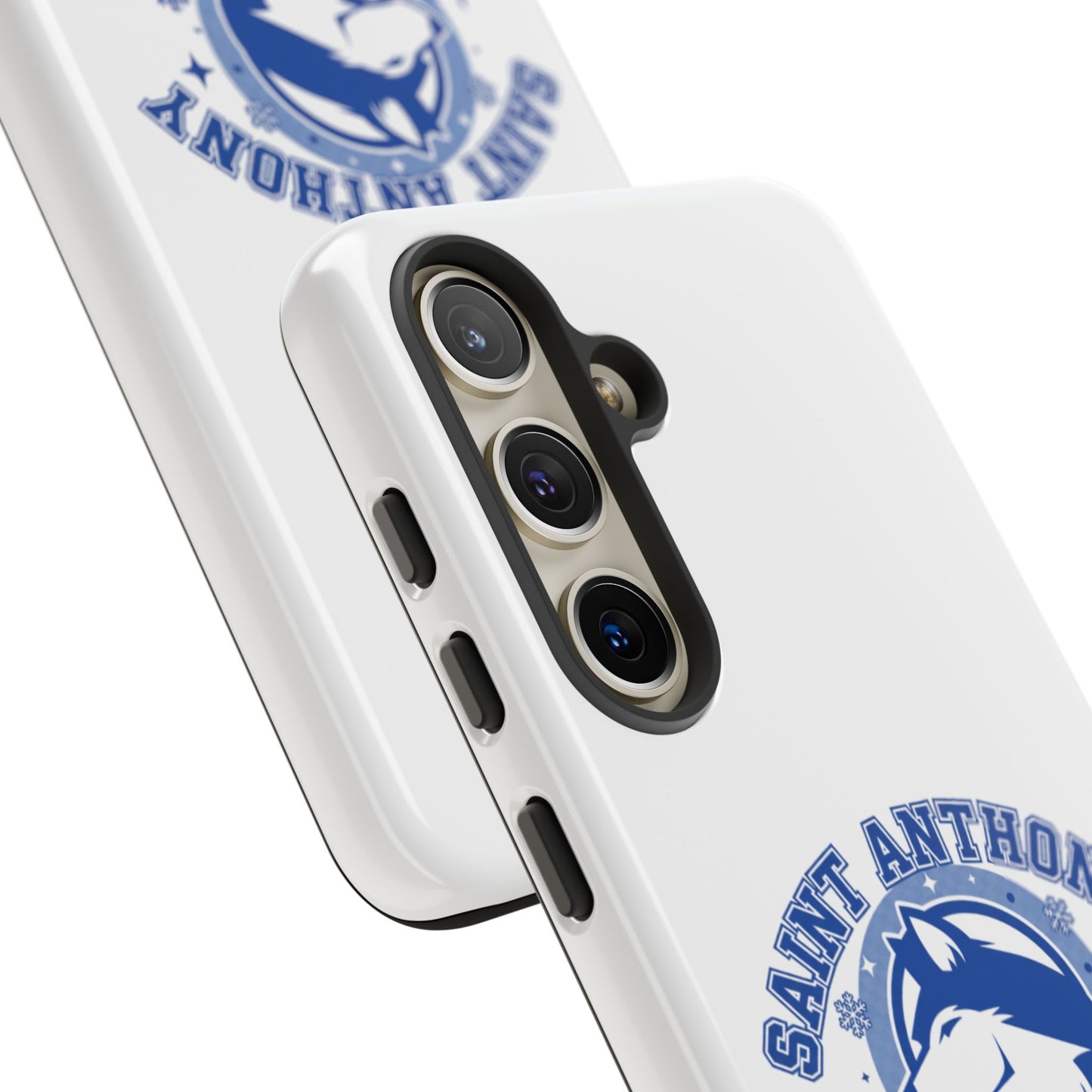 Saint Anthony Huskies Tough Phone Case — Protective White Phone Cover with Husky Logo