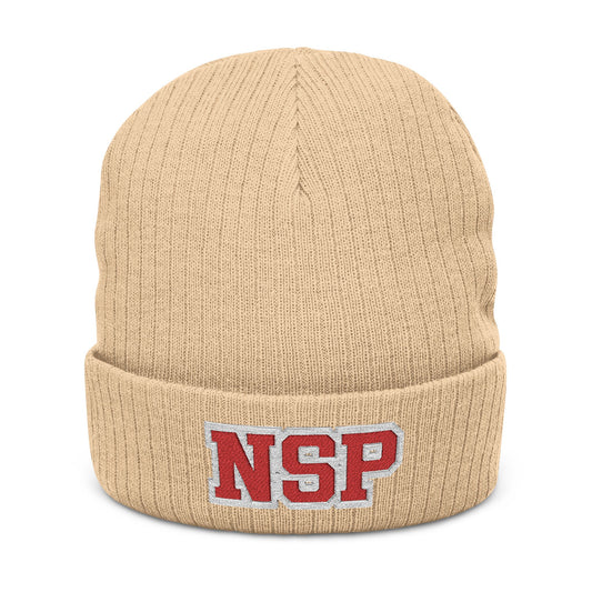 North Saint Paul Polars "NSP" Embroidered Ribbed Knit Beanie