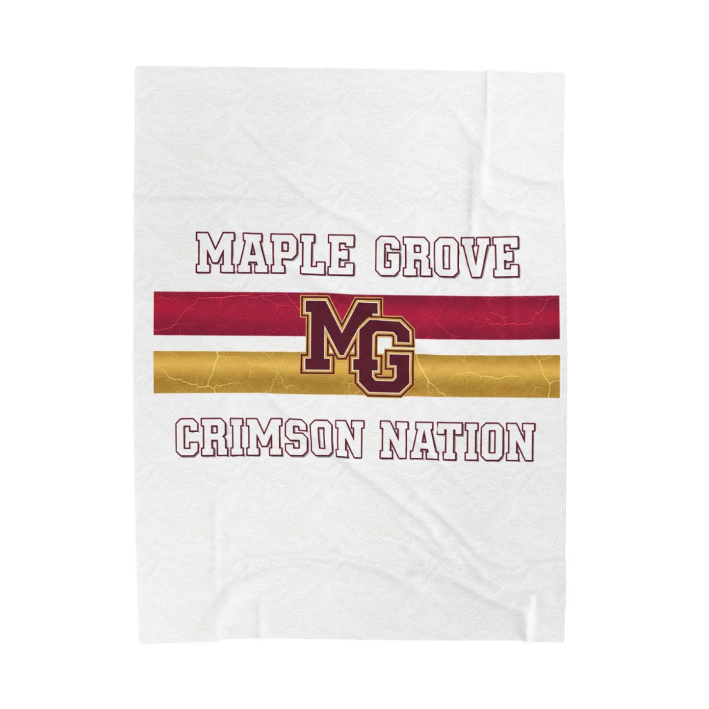 Maple Grove Crimson Nation Velveteen Plush Blanket
