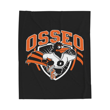 Osseo Orioles Cozy Velveteen Plush Blanket - Perfect for Relaxation and Home Decor