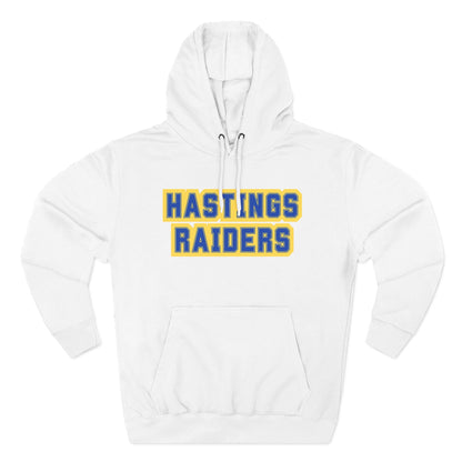 Hastings Raiders Hoodie — Collegiate Pullover with Bold Varsity Text