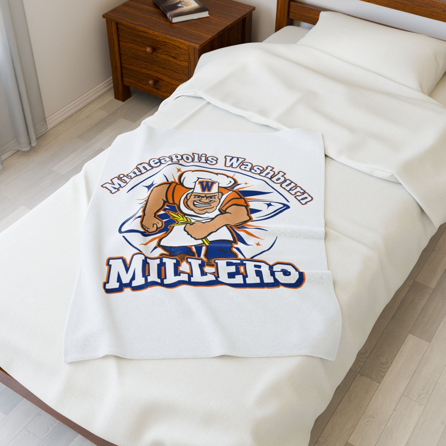 Minneapolis Washburn Millers Velveteen Plush Blanket