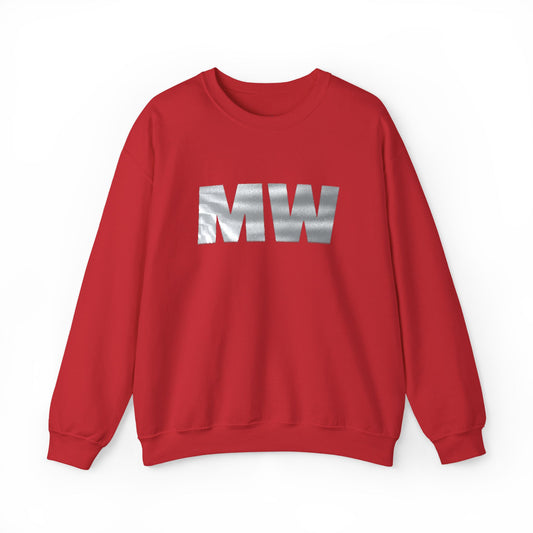 Mound Westonka White Hawks Metallic Crewneck Sweatshirt