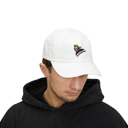 Classic Dad Cap with Harding Knight Embroidery - Casual White Hat for Everyday Wear