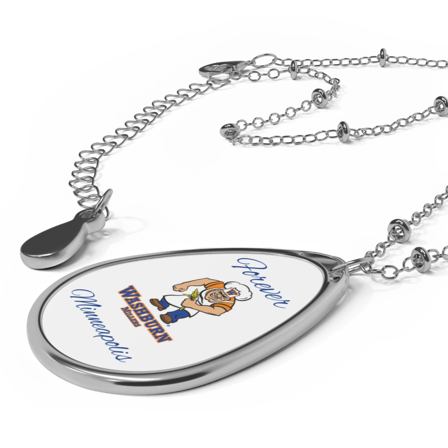 Minneapolis Washburn Millers "Forever" Oval Pendant Necklace