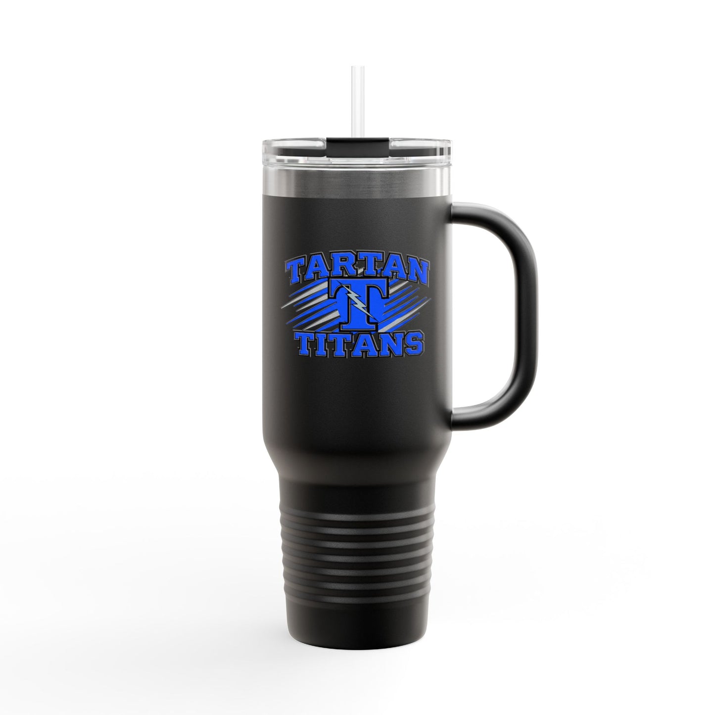 Tartan Titans Insulated Travel Mug - 40oz with Bold Lettering Perfect for Road Trips and Busy Days