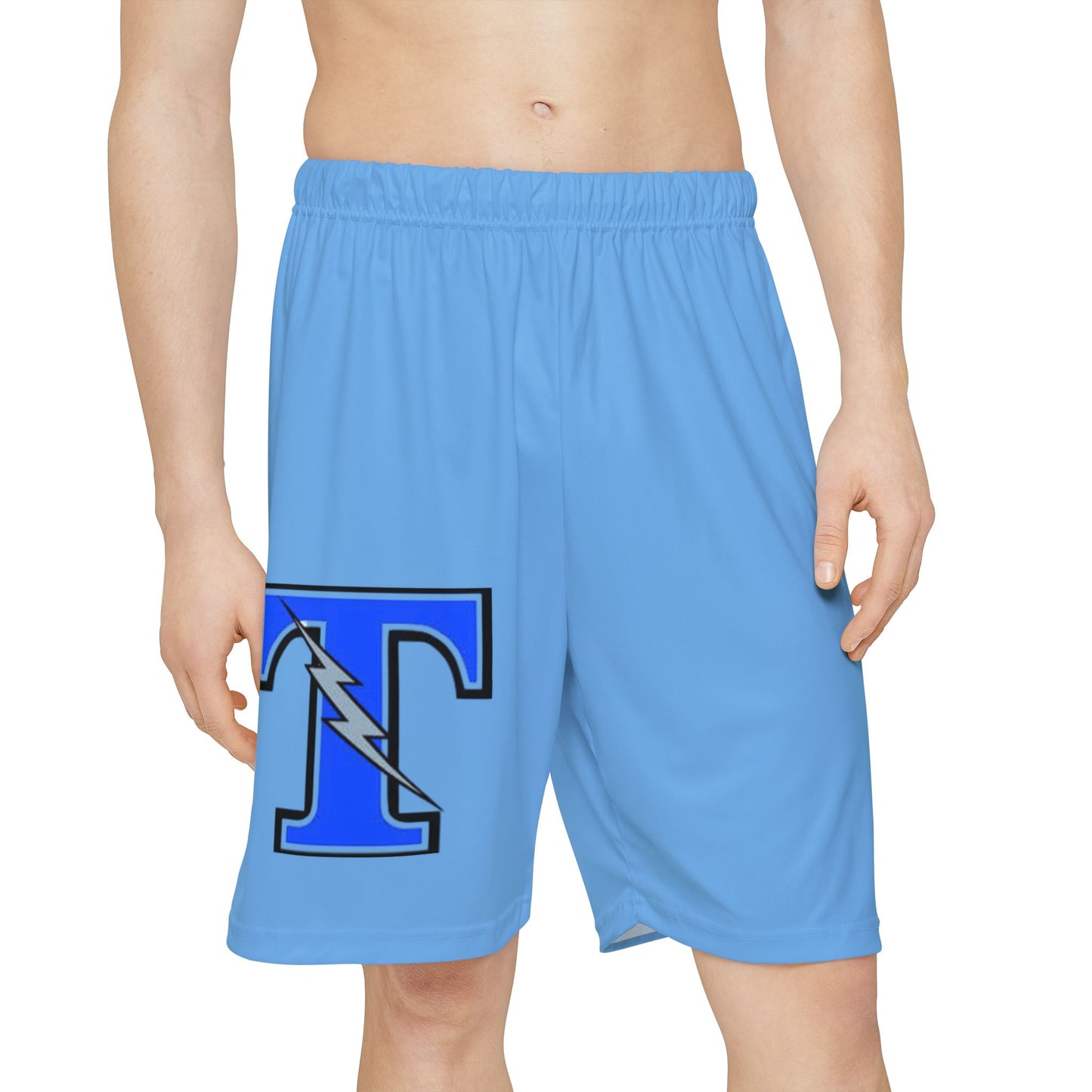 Tartan Titans Light Blue Men's Sports Shorts