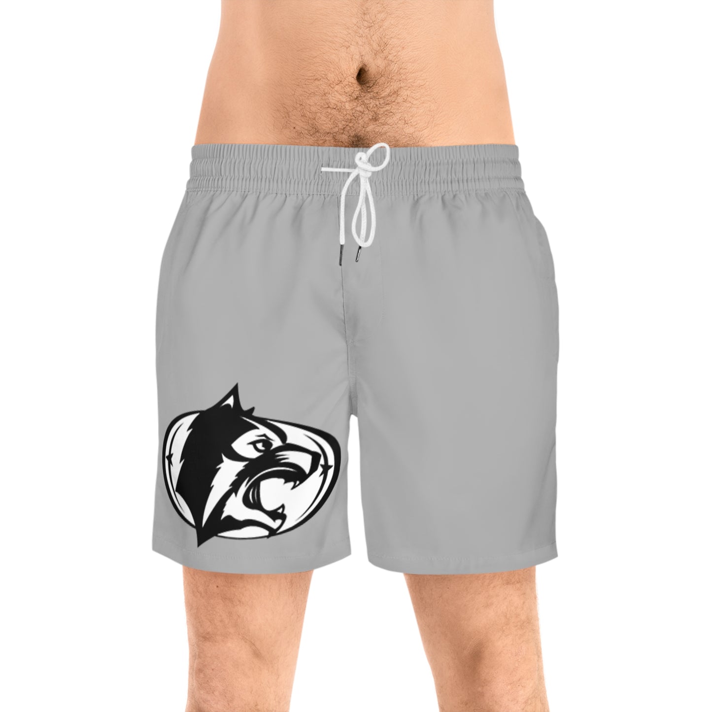 Roseville Raiders Men's Mid-Length Swim Shorts with Panther Logo - Summer Beachwear