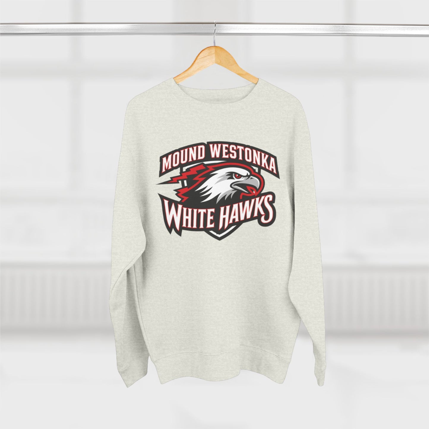 Mound Westonka White Hawks Unisex Crewneck Sweatshirt  - Cozy Everyday Wear