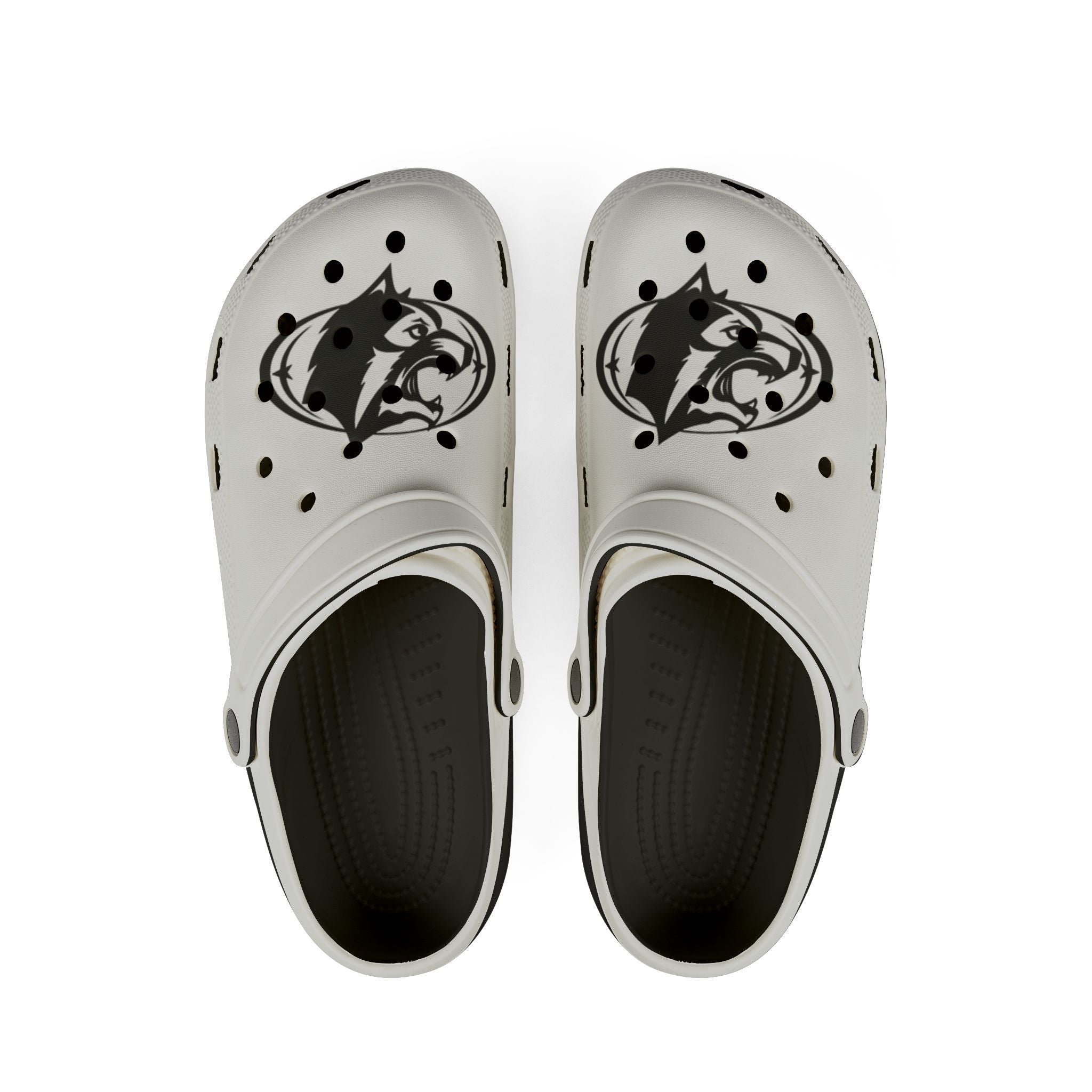 Roseville Raiders EVA Foam Clogs with Wolf Design - Comfortable Summer Footwear