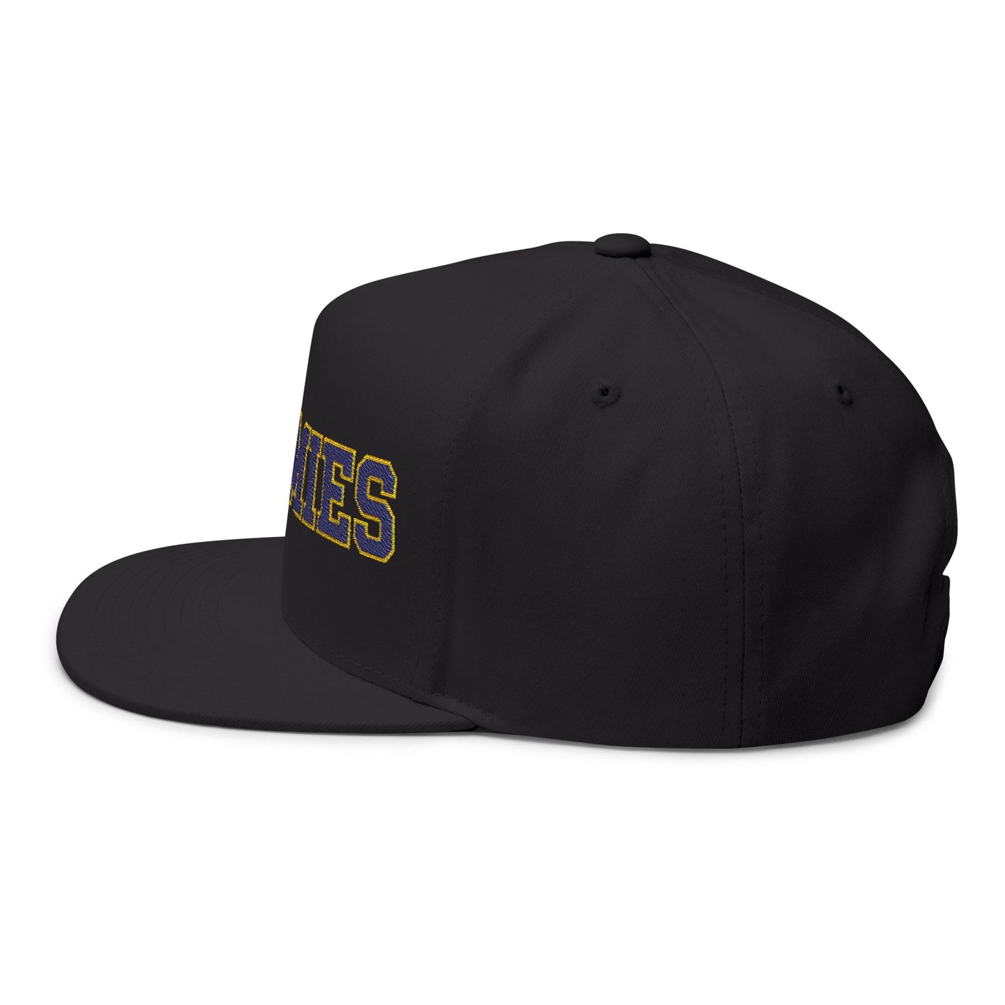 Minneapolis Edison Tommies Embroidered BlueText Flat Bill Cap — School Spirit Snapback
