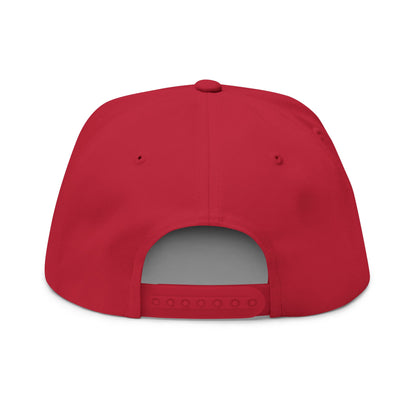 Stillwater Ponies Embroidered White Text Flat Bill Cap — School Spirit Snapback
