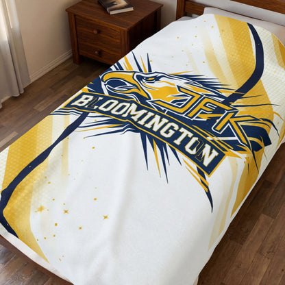 Bloomington Kennedy Eagles Cozy Velveteen Plush Blanket - Perfect for Relaxation and Home Decor