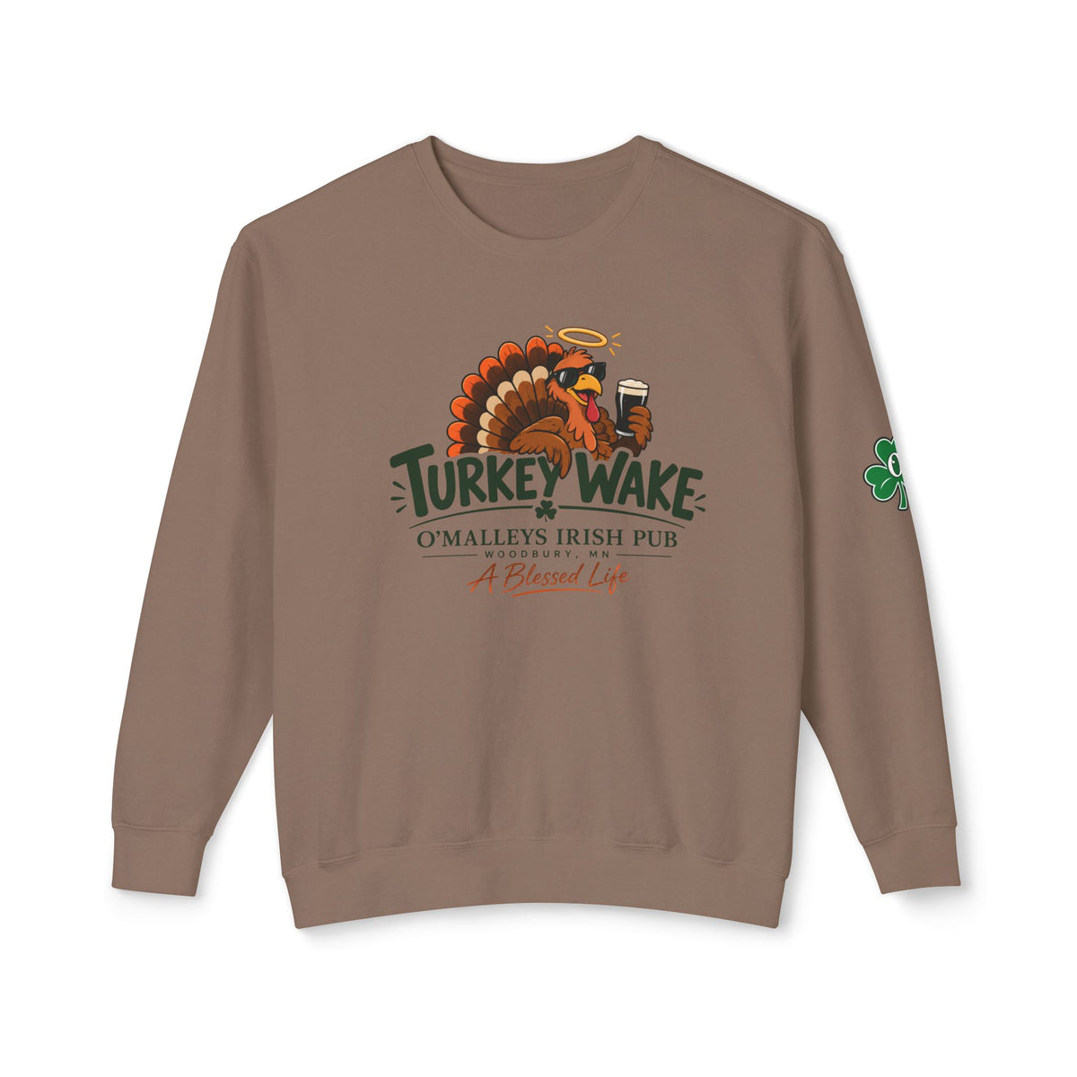 Turkey Wake Irish Pub Thanksgiving Crewneck Sweatshirt