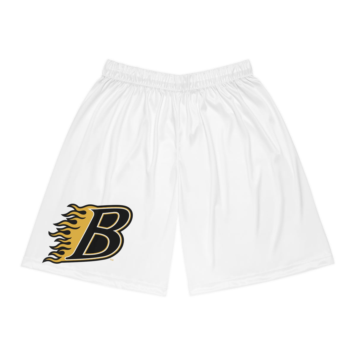 Burnsville Blaze Men's White Basketball Shorts - Comfortable Athletic Wear