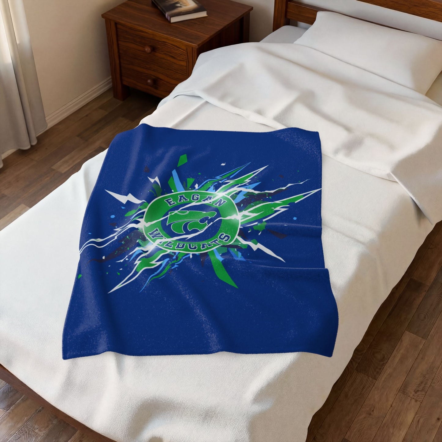 Eagan Wildcats Cozy Velveteen Plush Blanket