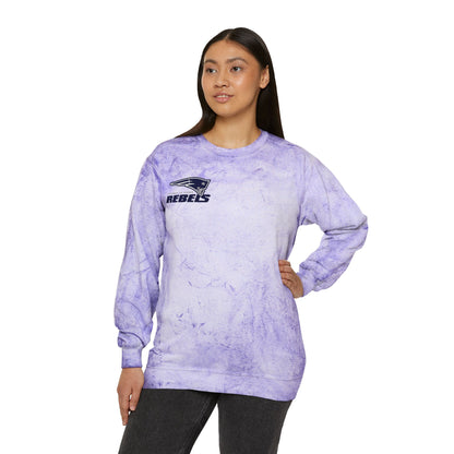 Champlin Park Rebels Color Blast Crewneck Sweatshirt for a Vibrant Vibe, Unisex Tie-Dye Fashion