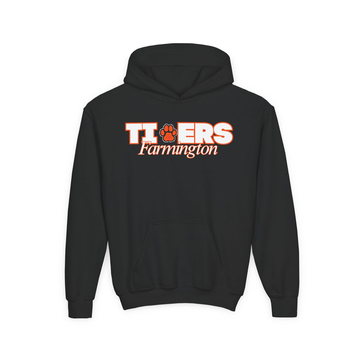 Tigers Farmington Youth Hoodie — School Spirit Pullover with Paw Logo