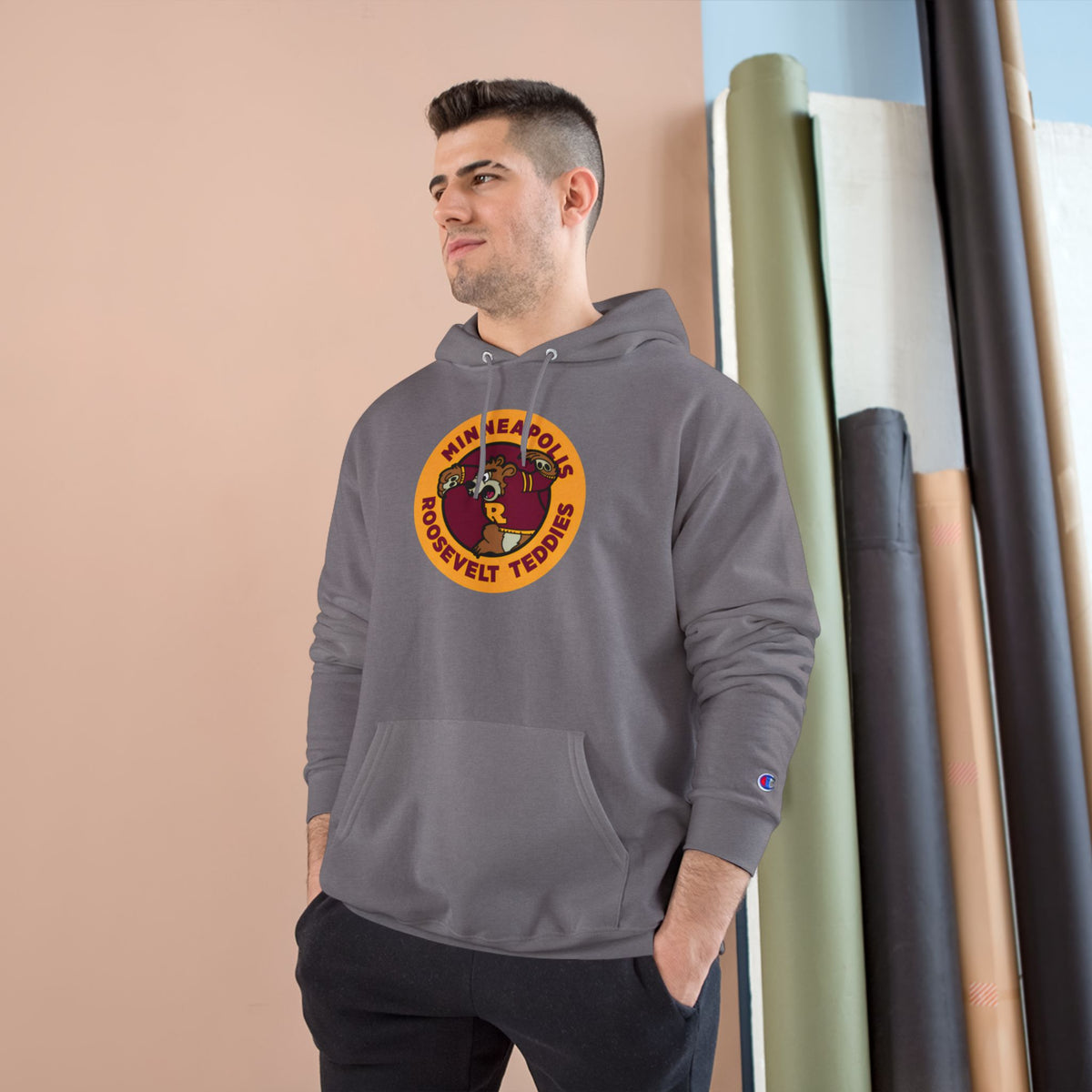 Minneapolis Roosevelt Teddies Champion Hoodie — Retro Collegiate Pullover