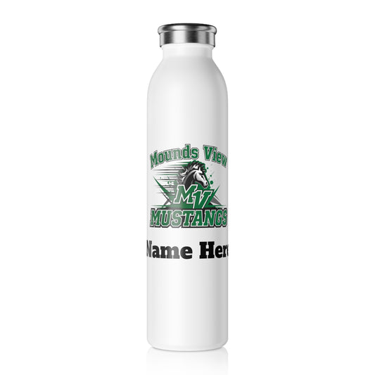 Mounds View Mustangs Slim Water Bottle —  Stainless Insulated Bottle