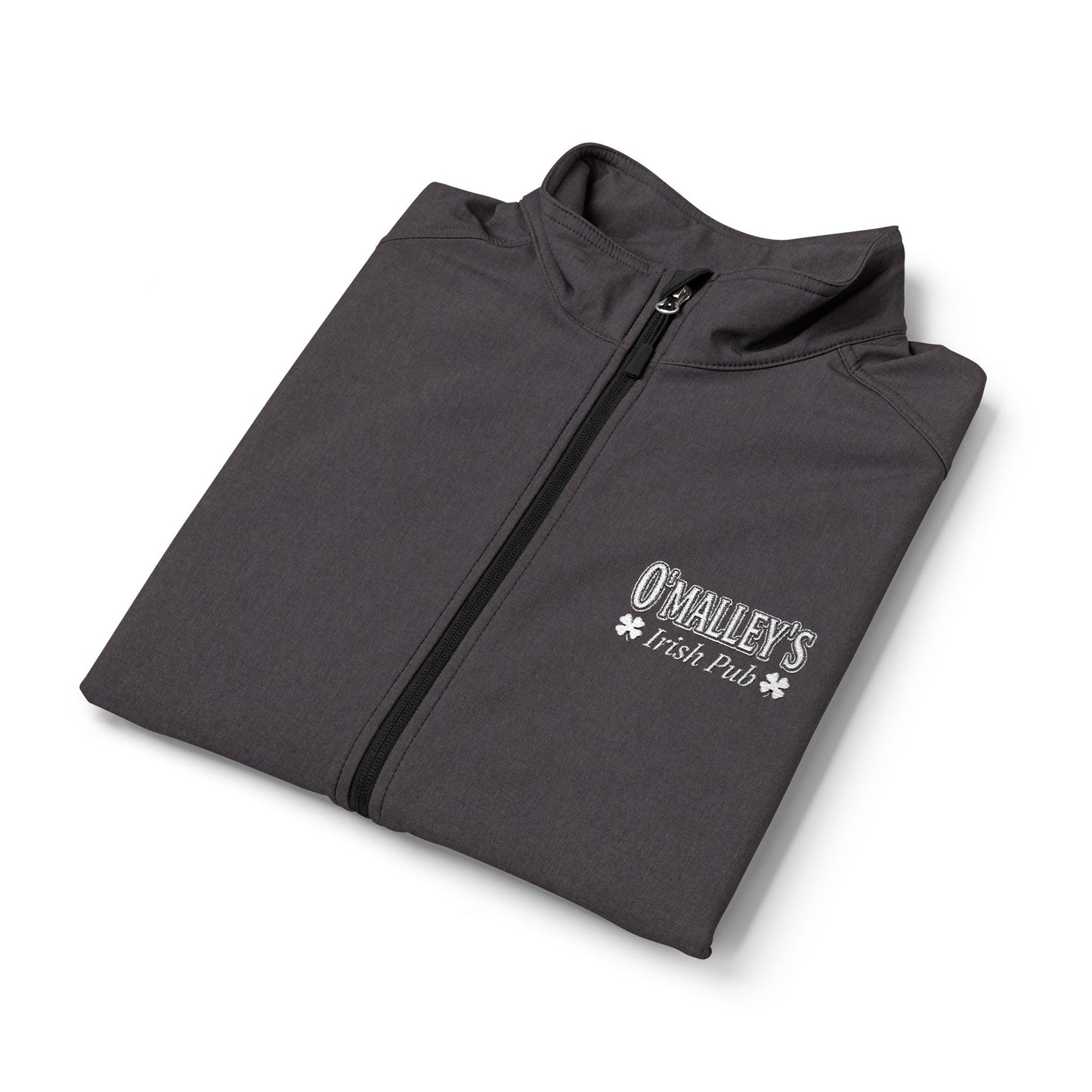 Men's Black Soft Shell Vest — Minimal White Chest Logo, Windproof Layer