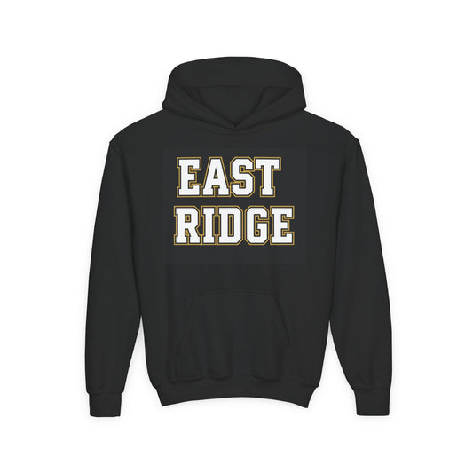 East Ridge Raptors Youth Hooded Black Sweatshirt - Stylish & Cozy for Young Fans