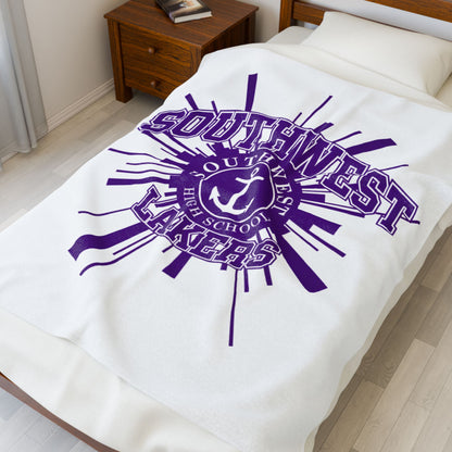 Minneapolis Southwest Lakers Velveteen Plush Blanket - Cozy Team Spirit Throw