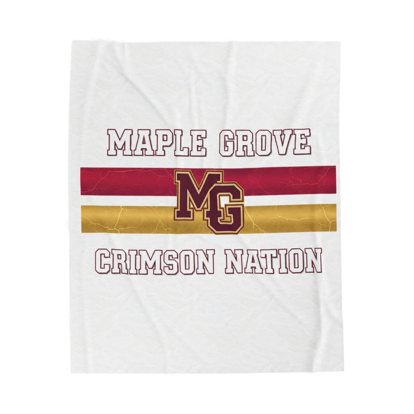 Maple Grove Crimson Nation Velveteen Plush Blanket