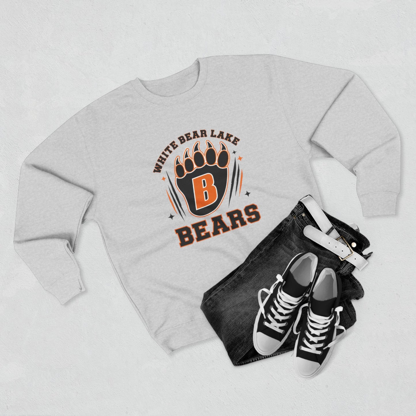 White Bear Lake Bears Crewneck Sweatshirt — Bear Crest School Spirit