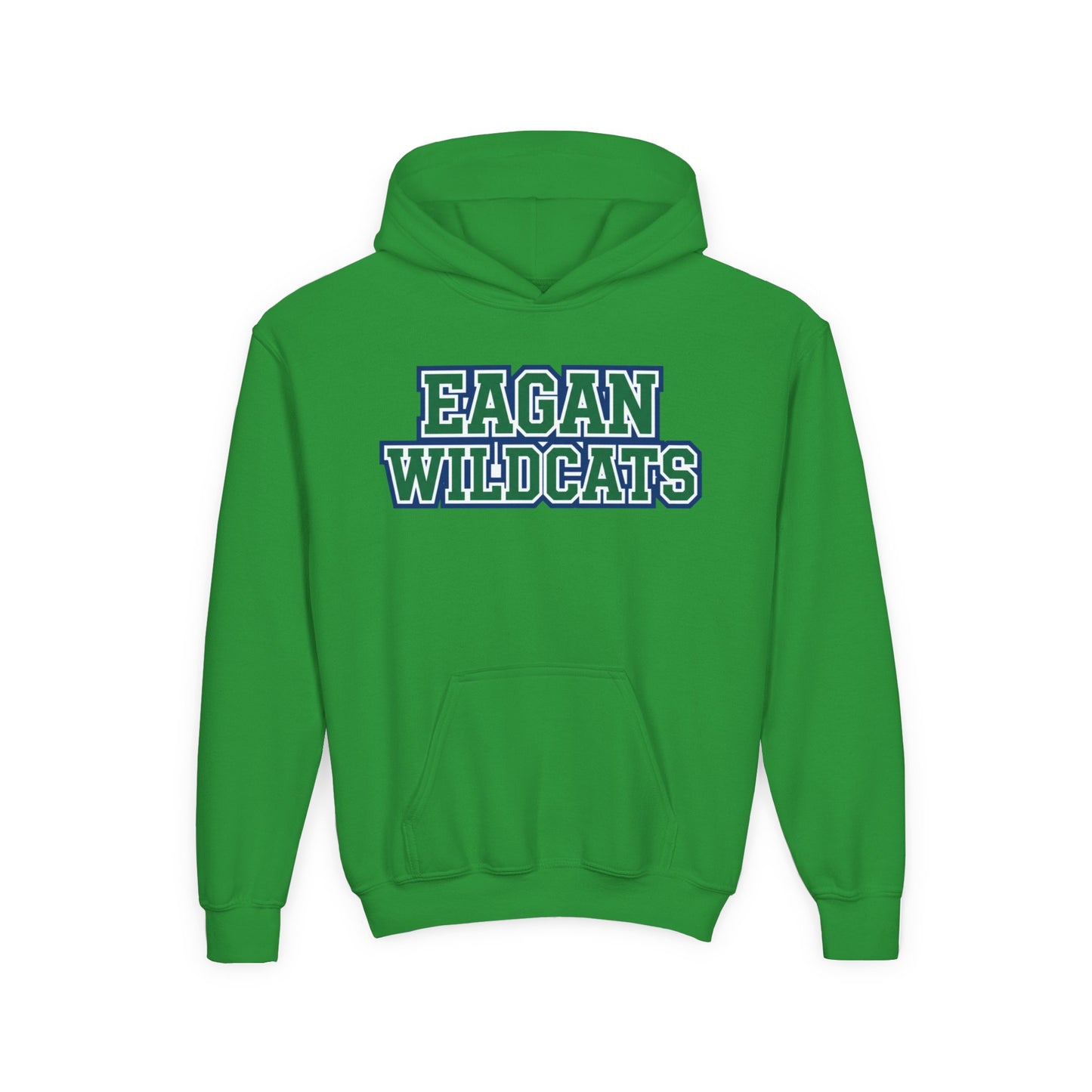 Eagan Wildcats Youth Heavy Bold Text Blend Hoodie - Cozy & Stylish Sweatshirt for Kids