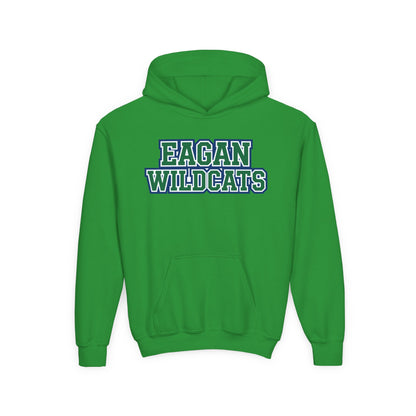 Eagan Wildcats Youth Heavy Bold Text Blend Hoodie - Cozy & Stylish Sweatshirt for Kids