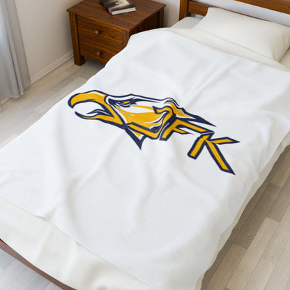 Bloomington Kennedy Eagles Cozy Velveteen Plush Blanket - Perfect for Relaxation and Home Decor