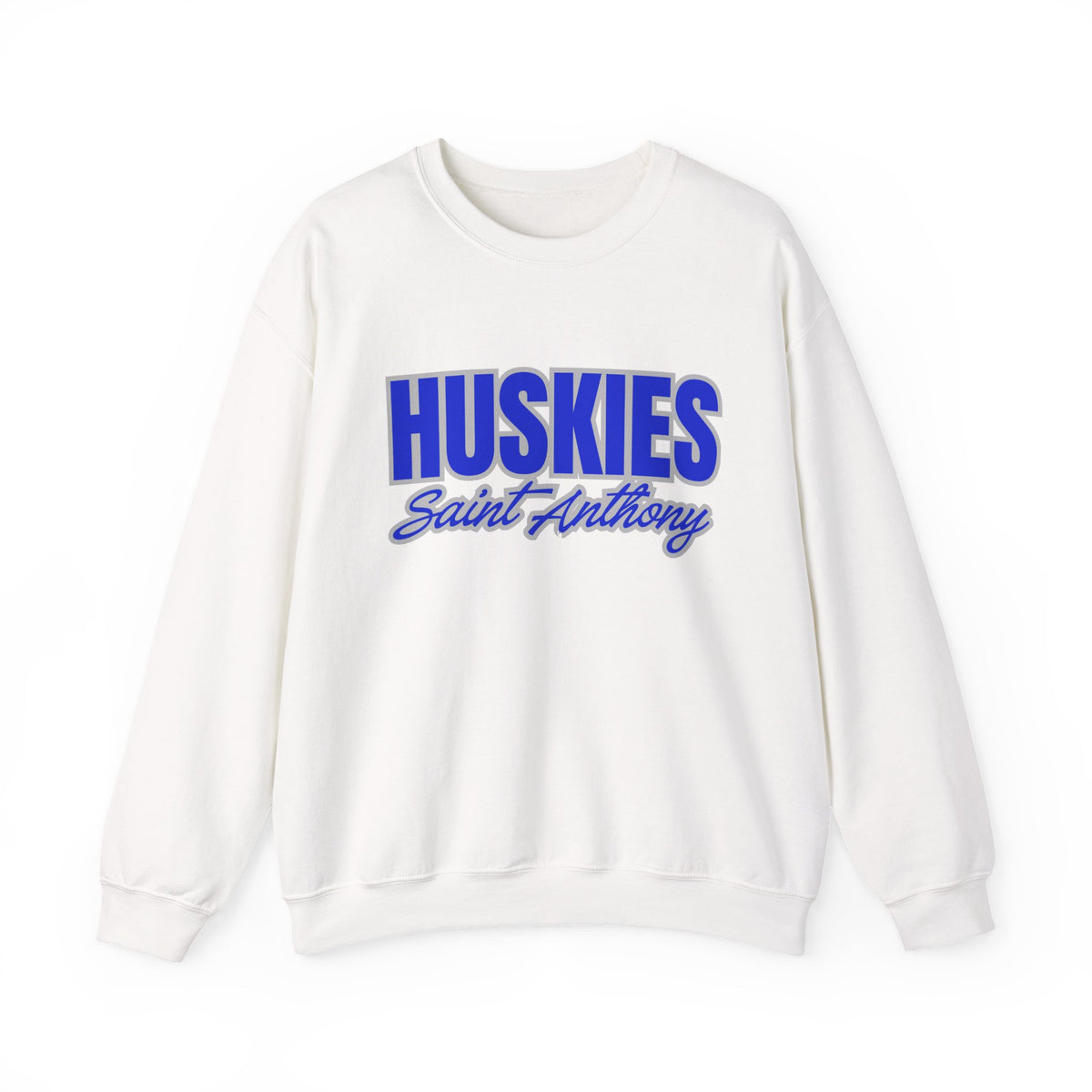 Saint Anthony Huskies Unisex Heavy Blend™ Crewneck Sweatshirt - Cozy Graphic Fashion