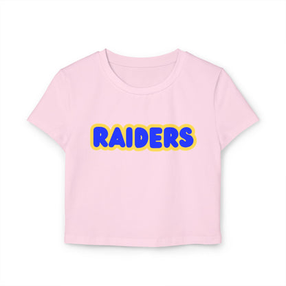 Hastings Raiders Women’s Baby Tee - Retro Graphic Top for Casual Vibes