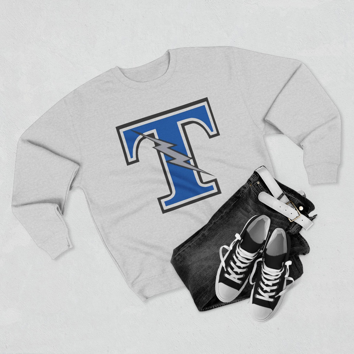 Tartan Titans Blue T Lightning Logo Sweatshirt