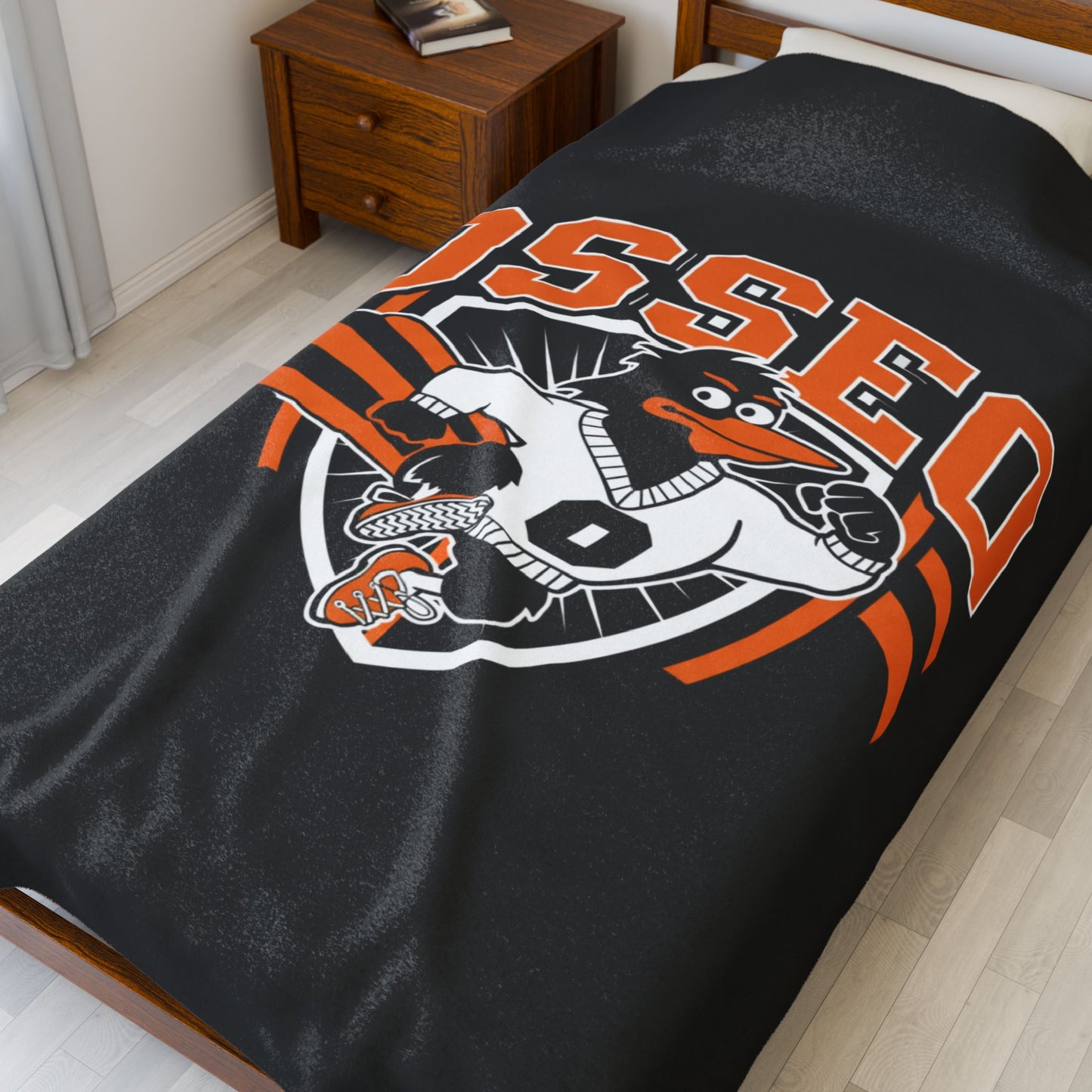 Osseo Orioles Cozy Velveteen Plush Blanket - Perfect for Relaxation and Home Decor