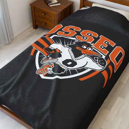 Osseo Orioles Cozy Velveteen Plush Blanket - Perfect for Relaxation and Home Decor