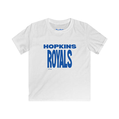 Hopkins Royals Kids T‑Shirt — Youth School Spirit Tee with Crowned Lion