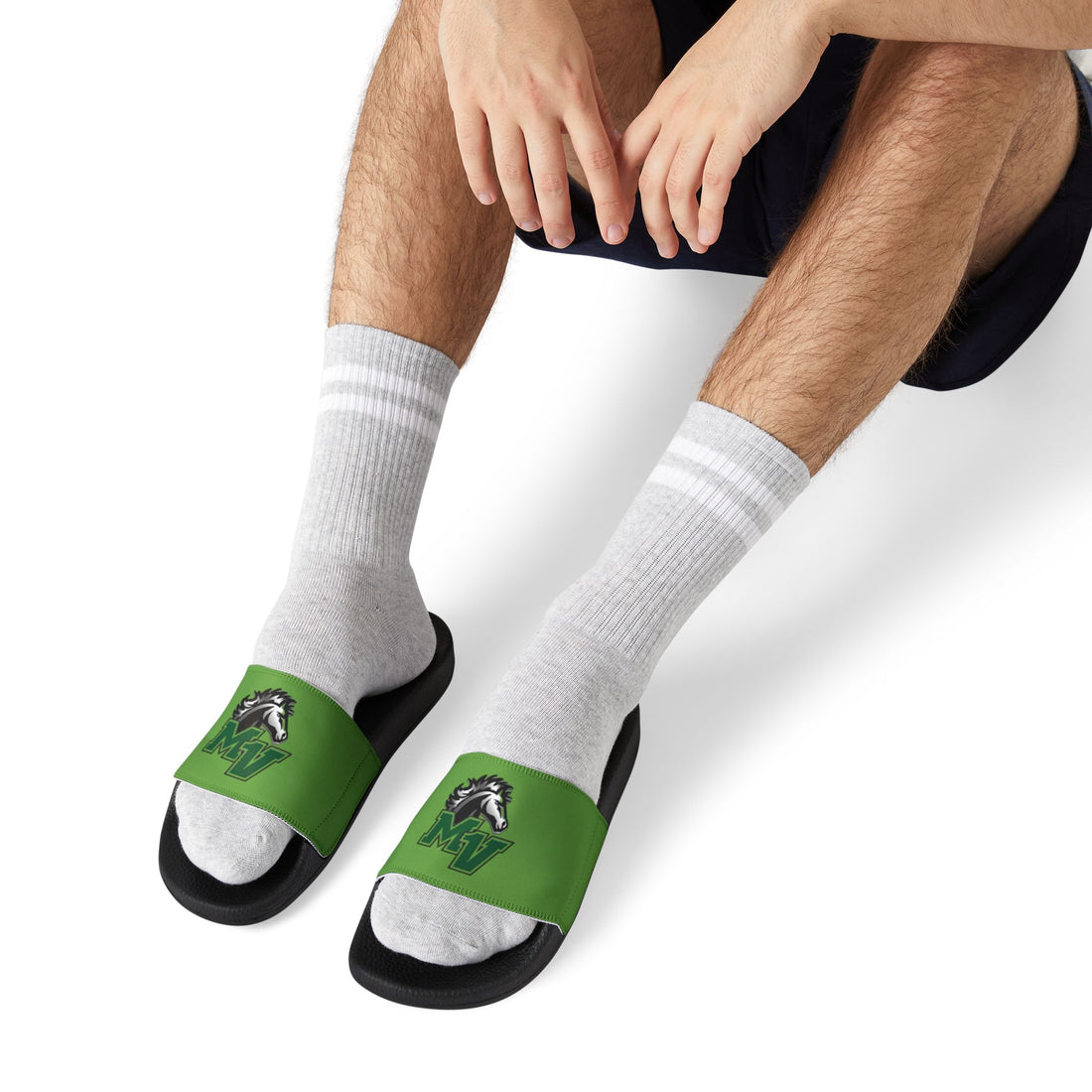 Mounds View Mustangs Men's Removable-Strap Casual Sandals for Summer Adventures